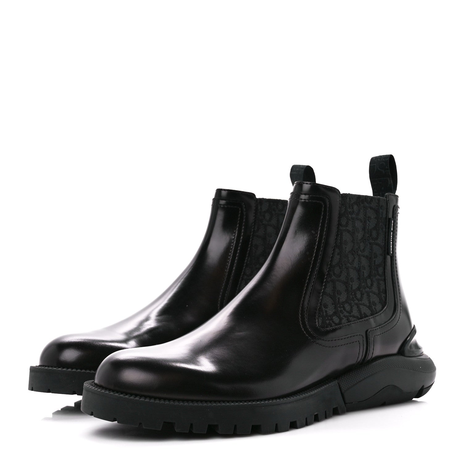 Christian Dior Smooth Calfskin Oblique Explorer Chelsea Boots 41 Black 3 of 11