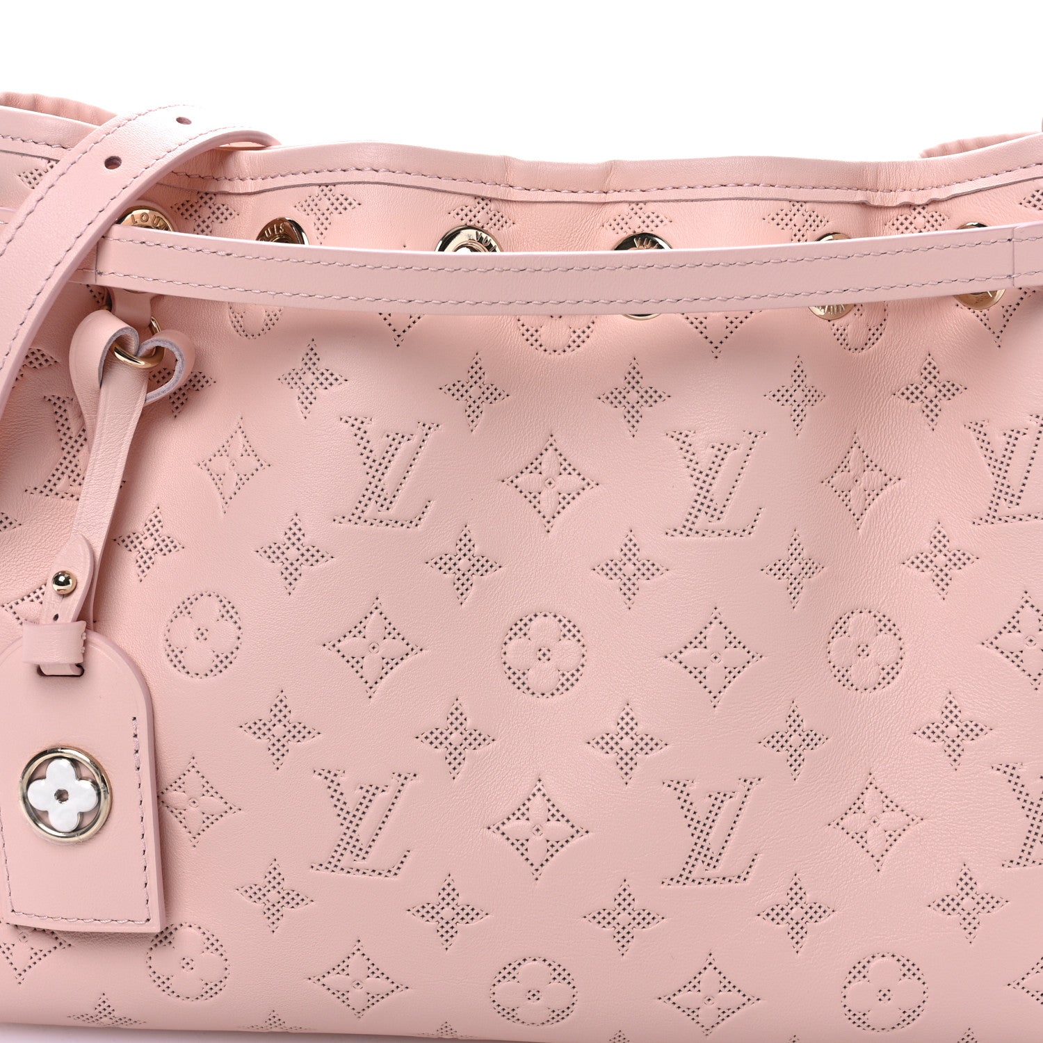 Louis Vuitton／M76043 Louis Vuitton Embossed Monogram LV Bundle Jasmine Pink 1576043