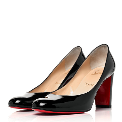 Christian Louboutin Patent Lady Gena 85 Pumps 38.5 Black 3 of 7