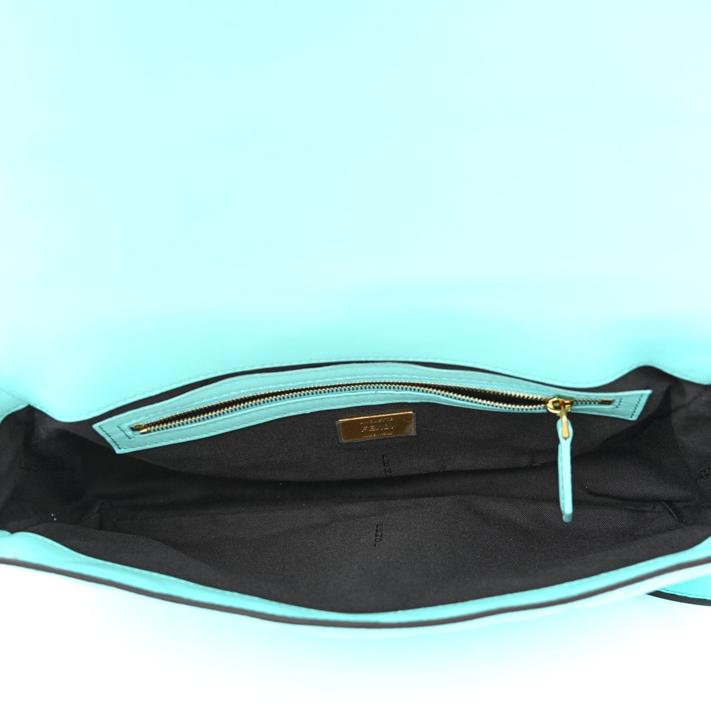 Nappa FF 1974 Embossed Baguette Spring Turquoise