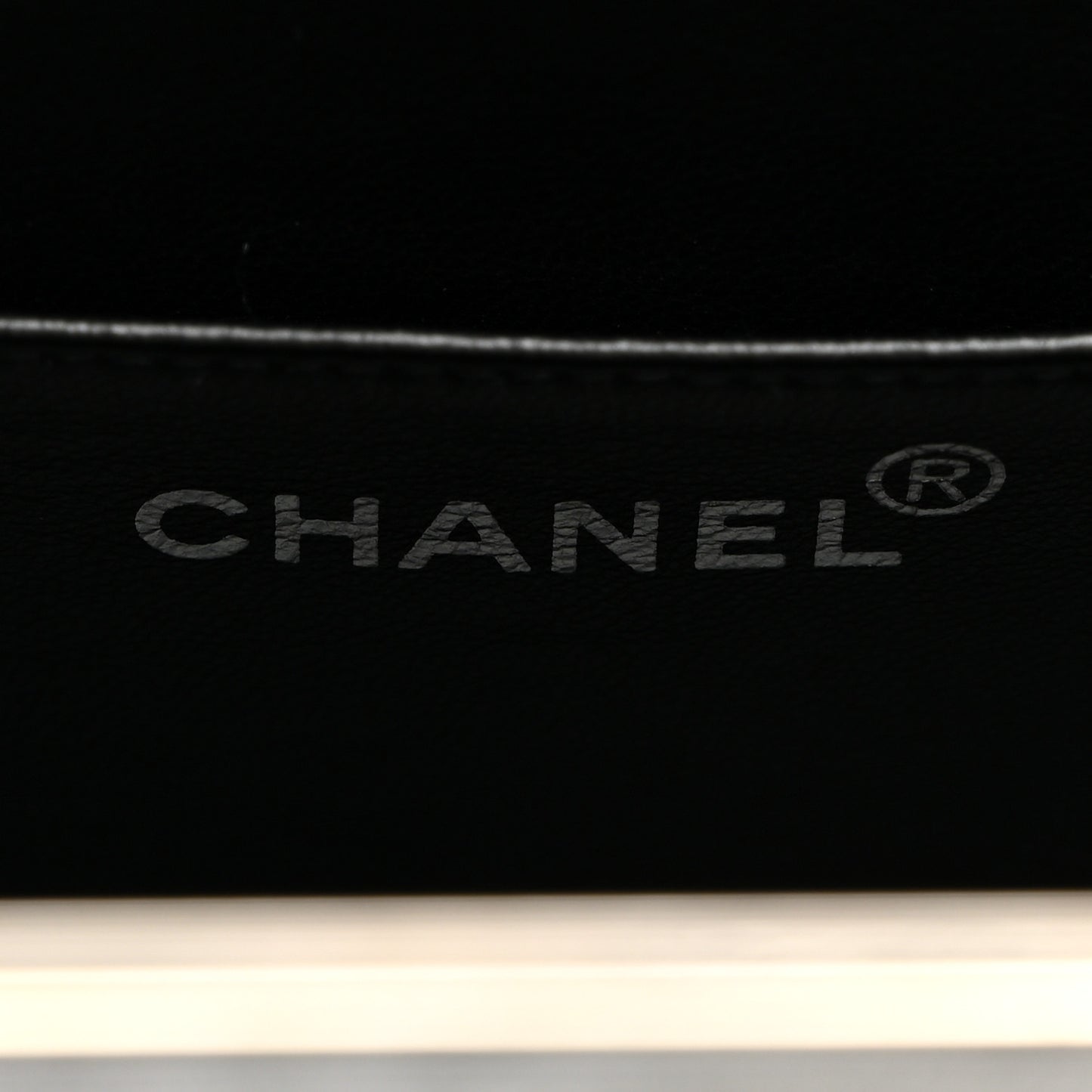 Patent Quilted Vanity Clutch Black
