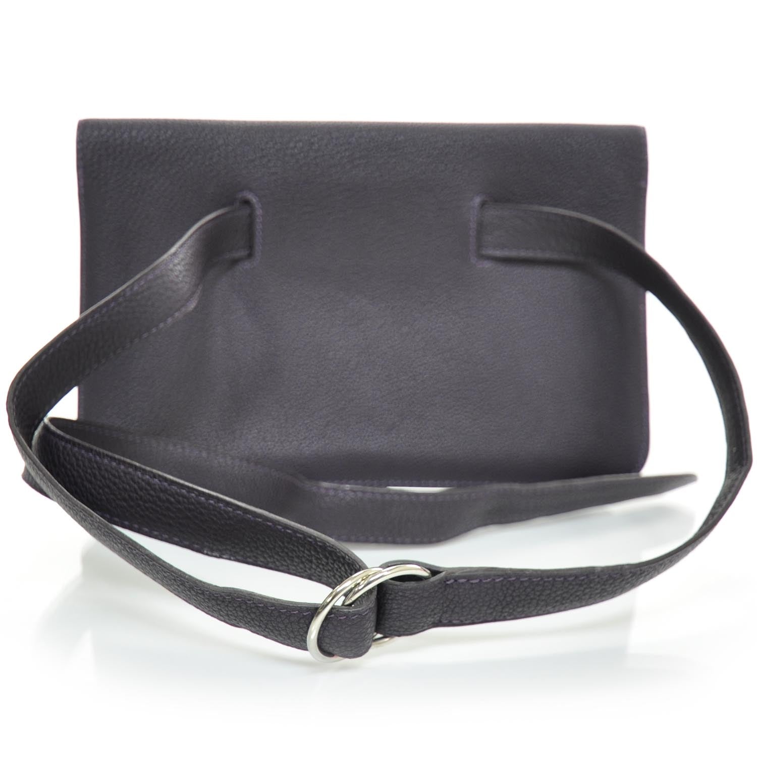 Hermes Togo Dogon Wallet Waist Pouch Raisin Purple 5 of 8