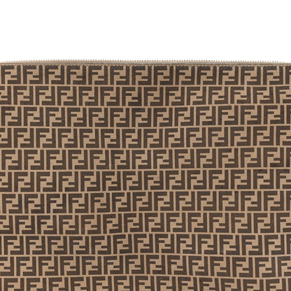 Fendi Suede Vitello Grace Micro FF Large Flat Pouch Nude Spring Maya 8 of 8