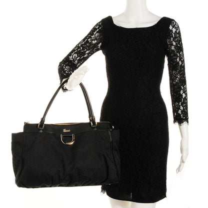 Gucci Monogram D Gold Tote Black 2 of 7