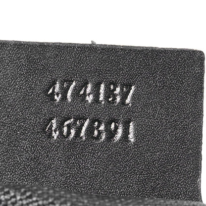 Gucci GG Supreme Monogram Appia Calfskin Web Flat Messenger Bag Black Grey 7 of 11