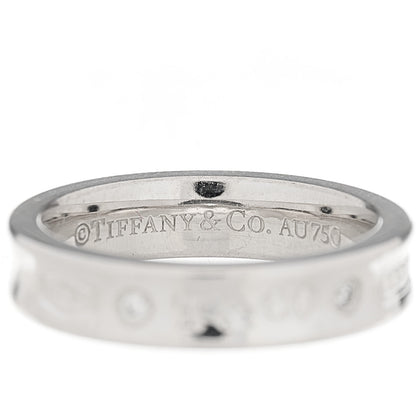 Tiffany 18K White Gold Diamond Narrow 1837 Ring 48 4.5 4 of 4
