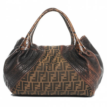 Fendi Zucca Nappa Nuvolata Vitello Tortuga Spy Tobacco Moro 8 of 12
