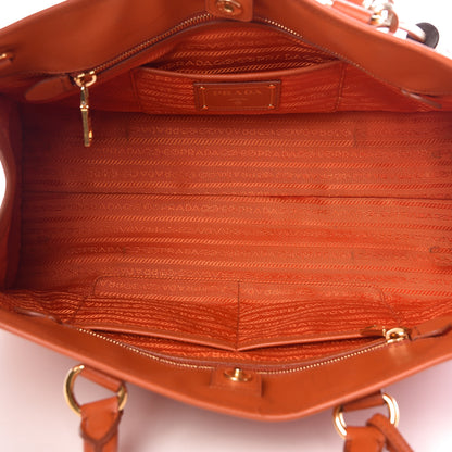 Prada Saffiano Lux Top Handle Tote Papaya 5 of 25