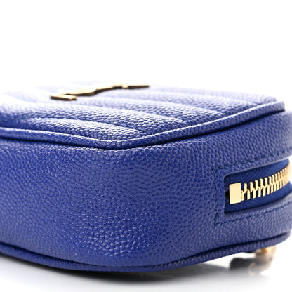 Saint Laurent Grain De Poudre Matelasse Monogram Baby Lou Camera Bag Sapphire Blue 9 of 10