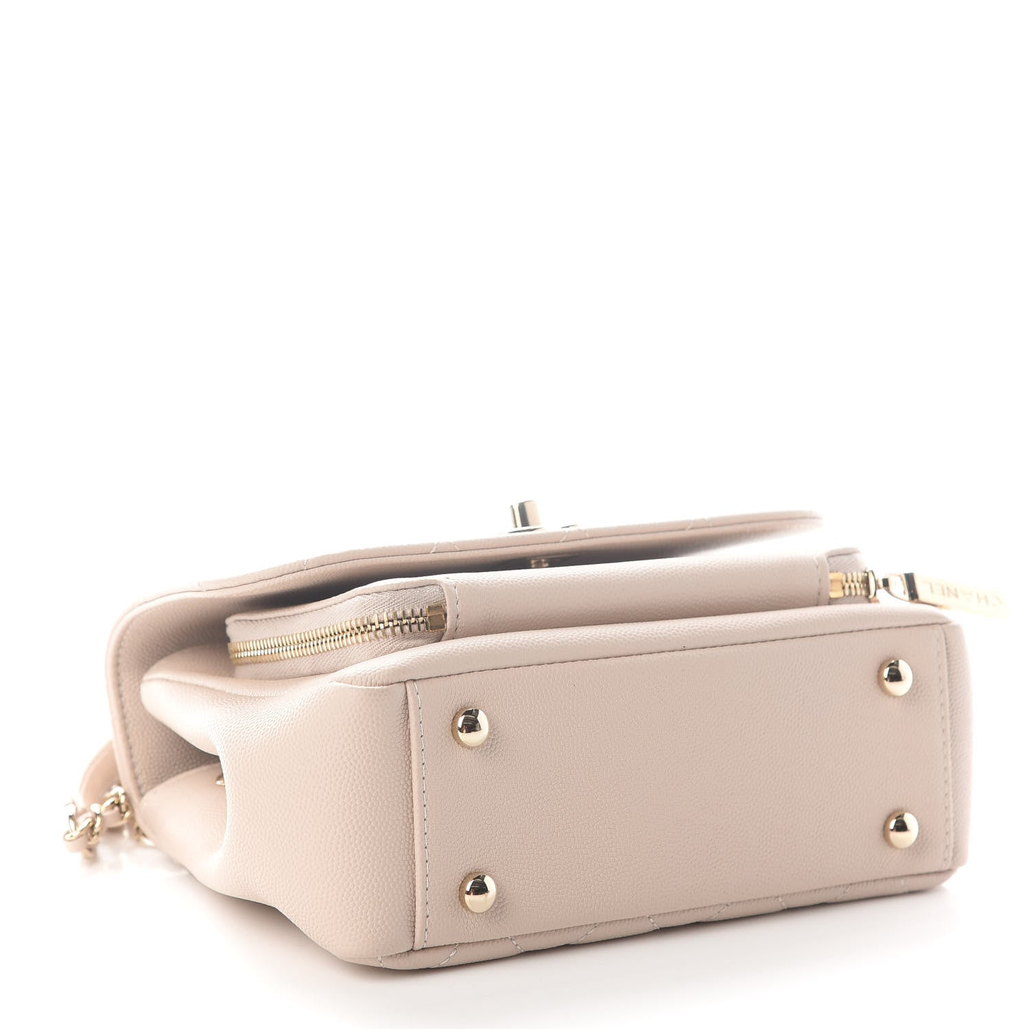 Chanel Caviar Quilted Small Business Affinity Flap Beige 3 of 9