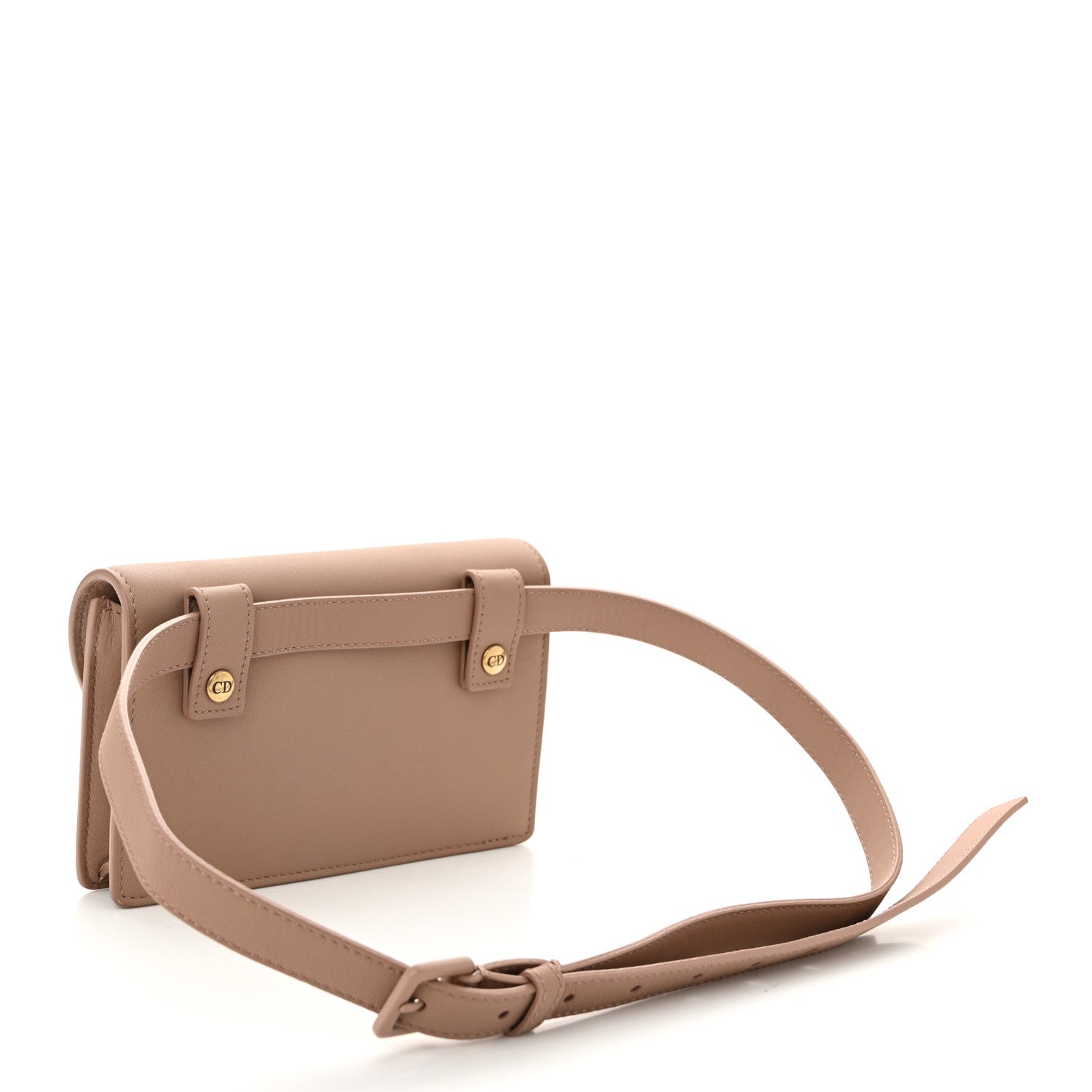 Christian Dior Ultra Matte Calfskin Saddle Belt Clutch Rose Des Vents 3 of 12
