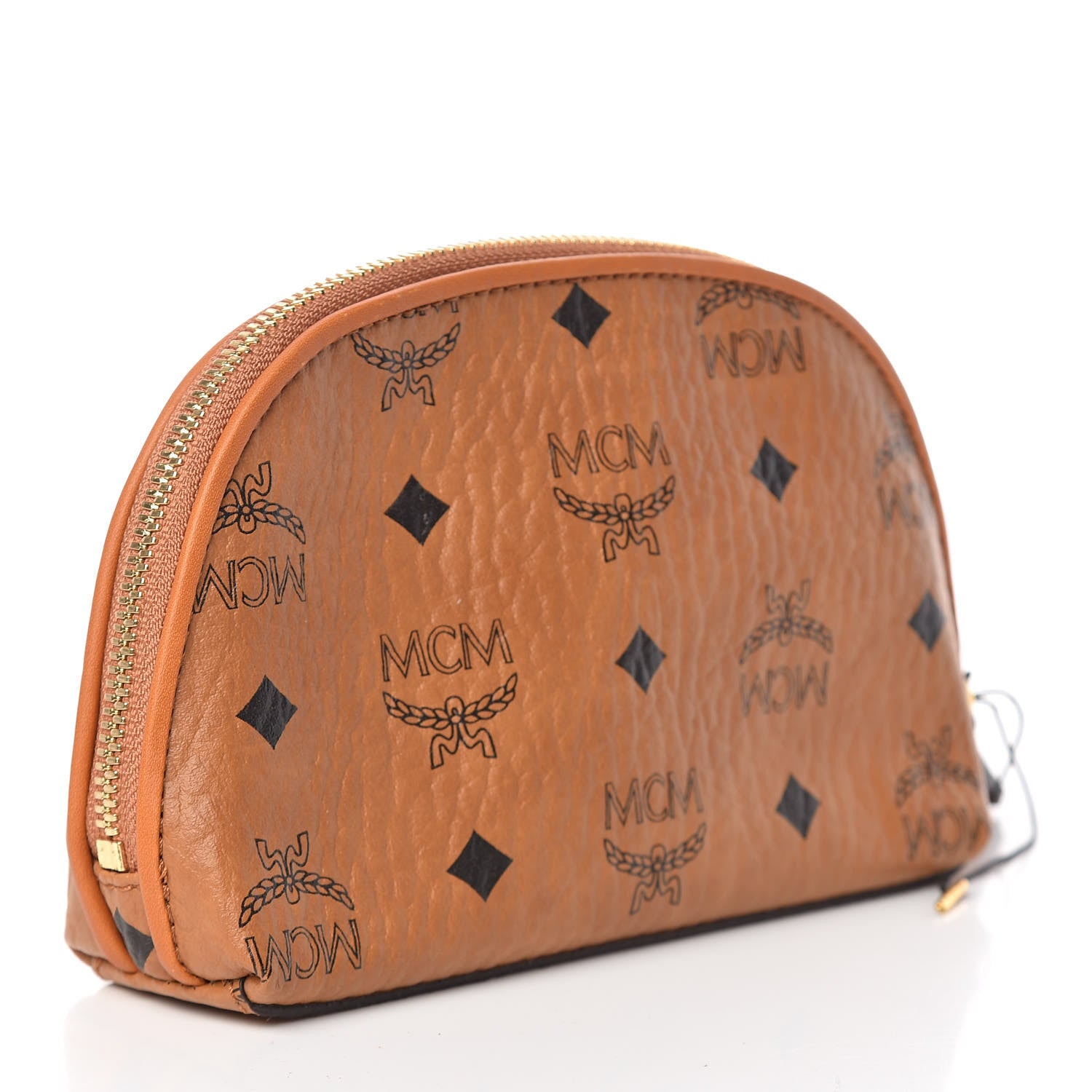 MCM Visetos Heritage Medium Cosmetic Pouch Cognac 3 of 8