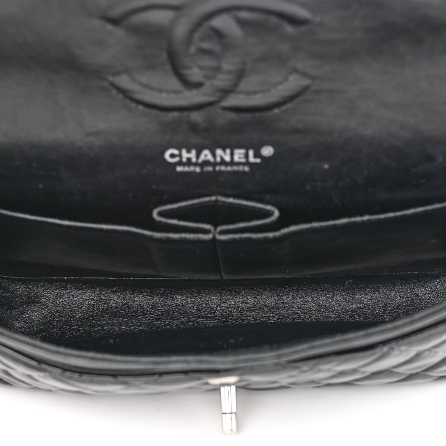 Chanel Patent Quilted Medium Double Flap Black 5 of 15