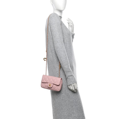 Chanel Lambskin Quilted Mini Heart Charms Flap Light Pink 2 of 10