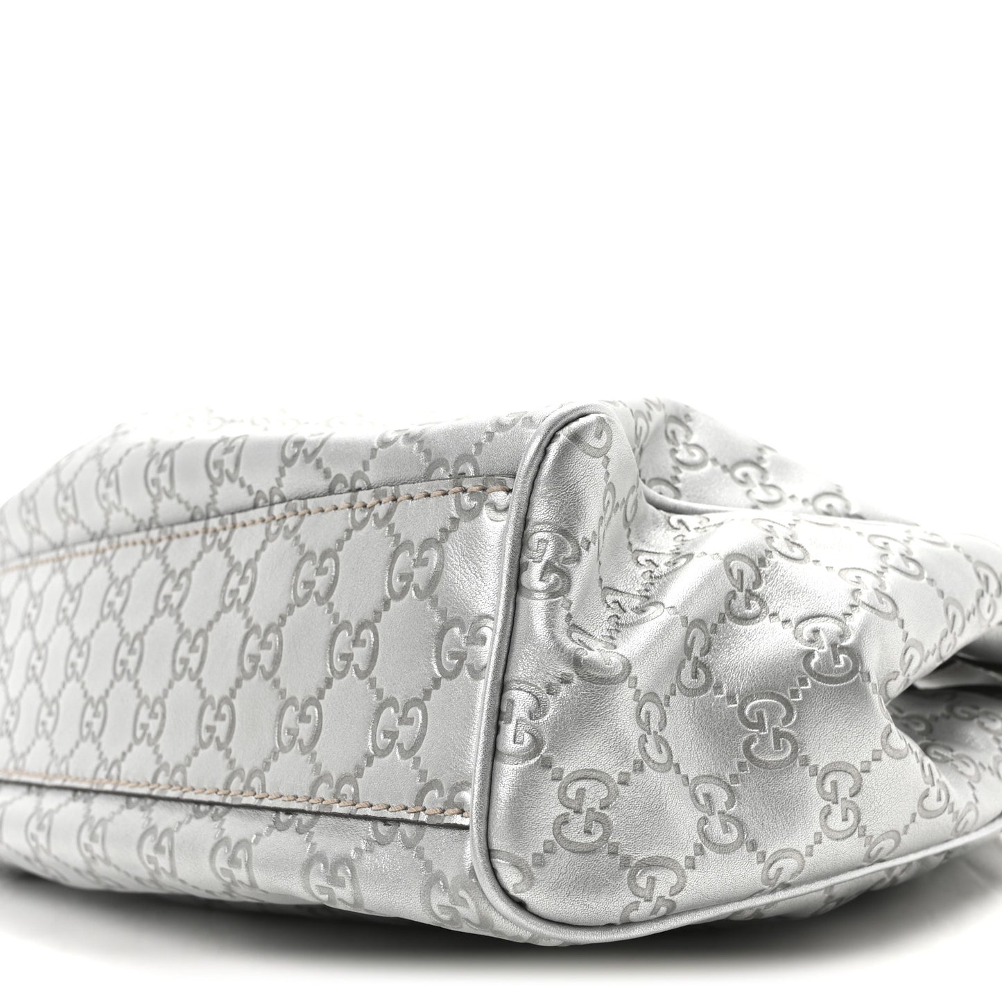 Guccissima Medium Sukey Tote Silver