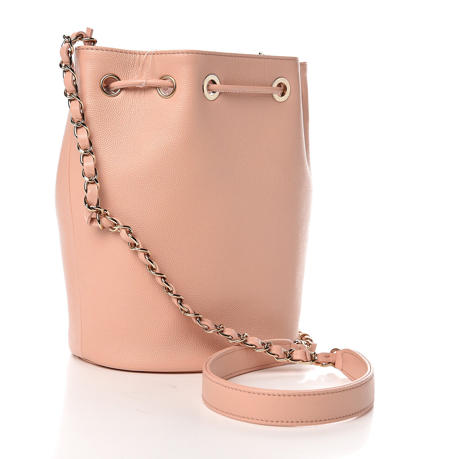 Chanel Caviar Deauville Drawstring Bucket Bag Light Pink 2 of 9