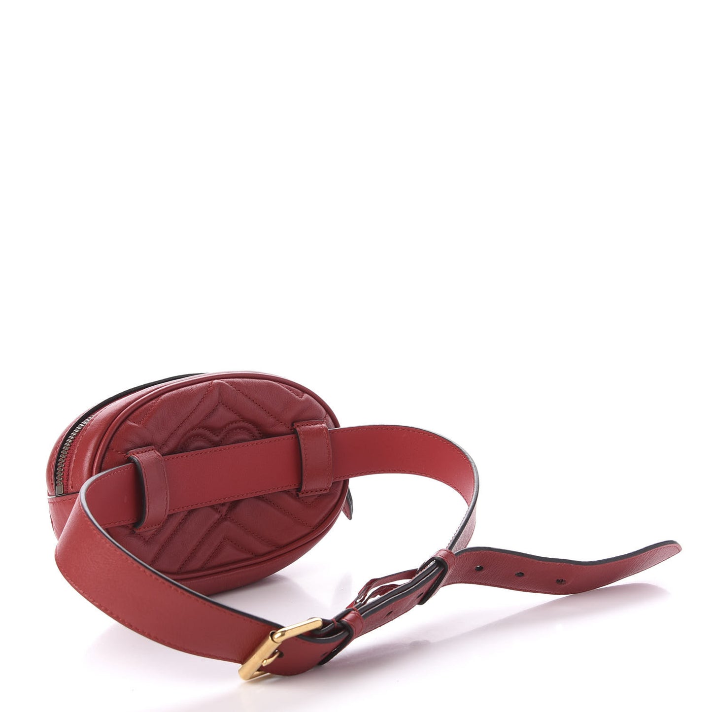Calfskin Matelasse GG Marmont Belt Bag 75 30 Hibiscus Red