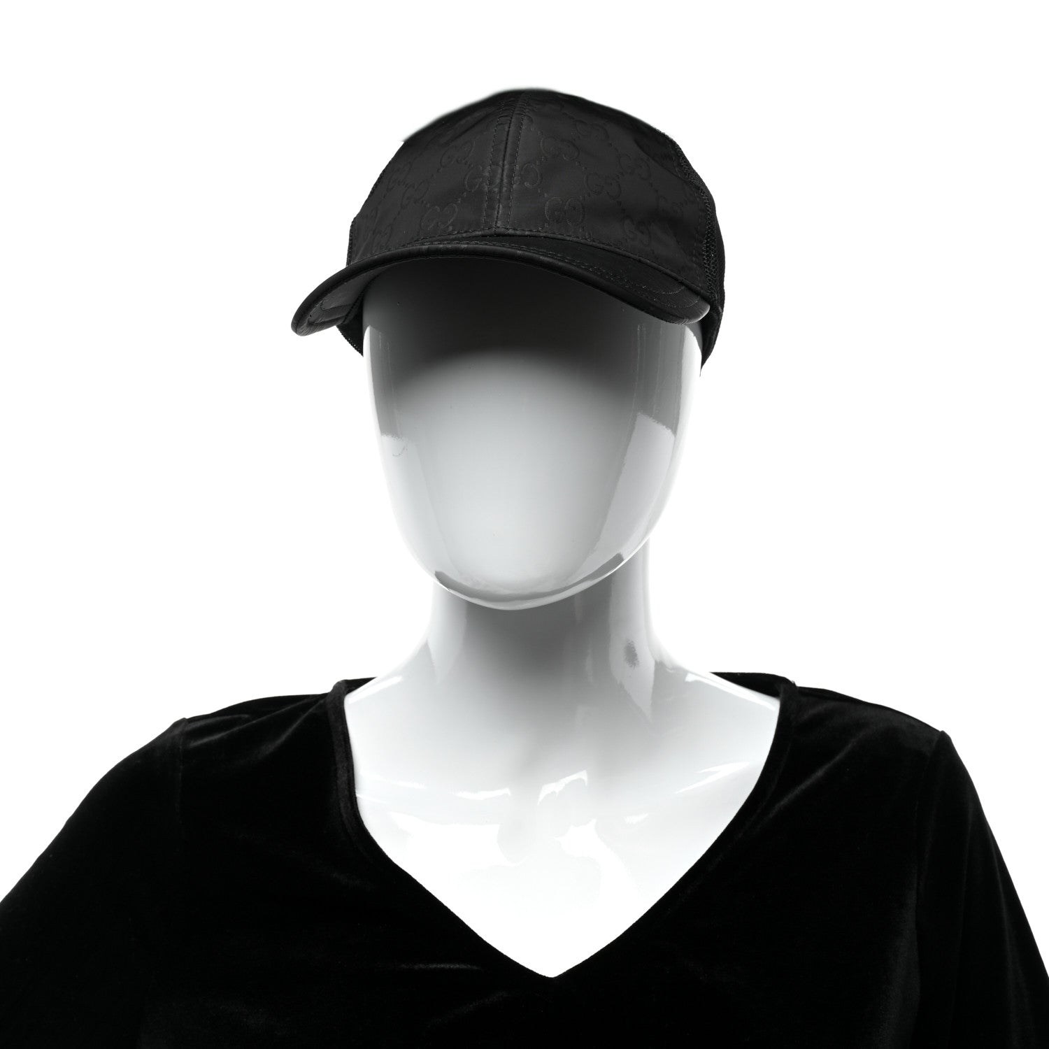 Gucci Nylon Monogram Baseball Hat L Black 2 of 9