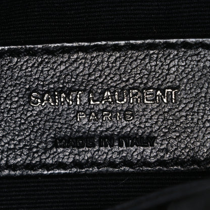 Saint Laurent Crinkled Calfskin Matelasse Monogram Niki Chain Wallet Black 6 of 10