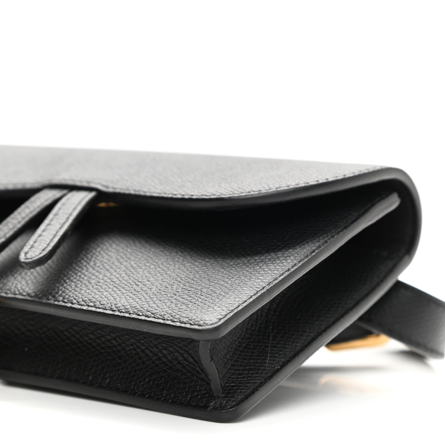 Christian Dior Grained Calfskin Saddle Belt Clutch Black 9 of 10