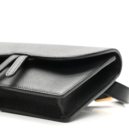 Christian Dior Grained Calfskin Saddle Belt Clutch Black 9 of 10