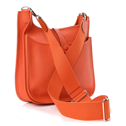 Hermes Taurillon Clemence Evelyne III PM Orange 2 of 5