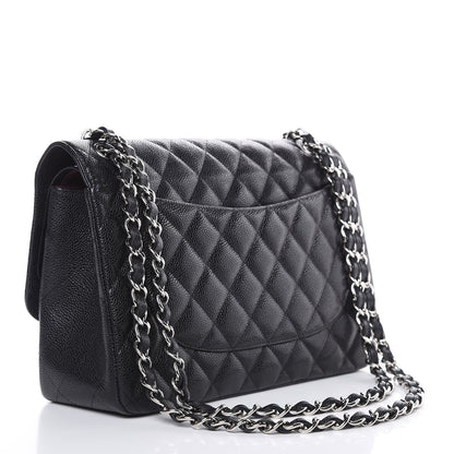 Chanel Caviar Quilted Jumbo Double Flap Black 3 of 14