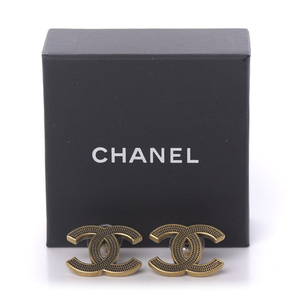 Chanel Metal CC Chain Earrings Gold 6 of 6