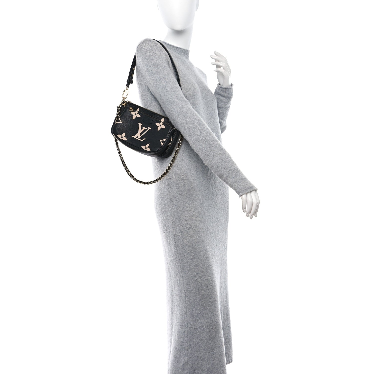 Louis Vuitton Empreinte Monogram Giant Multi Pochette Accessories Black Beige 2 of 11
