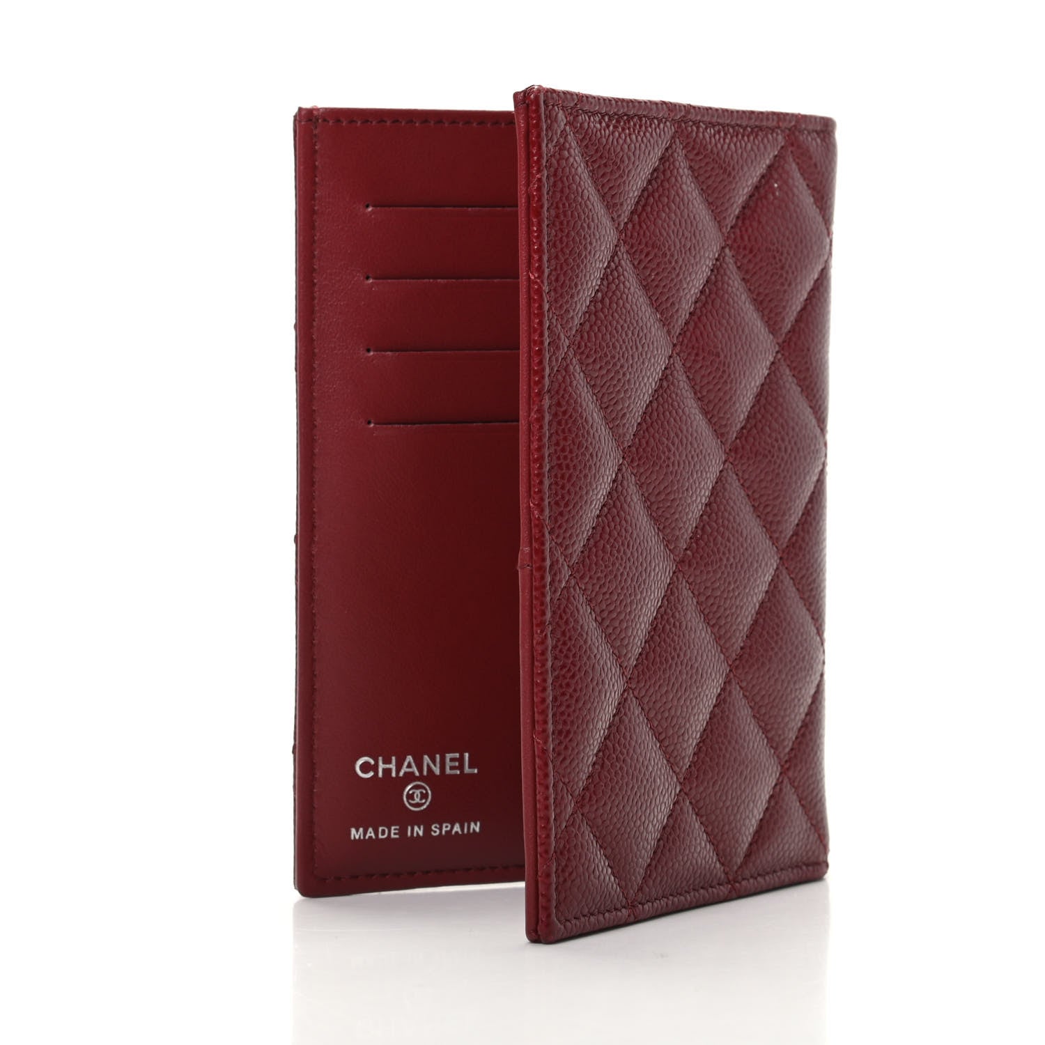 Chanel Caviar Quilted Passport Holder Red 3 of 8