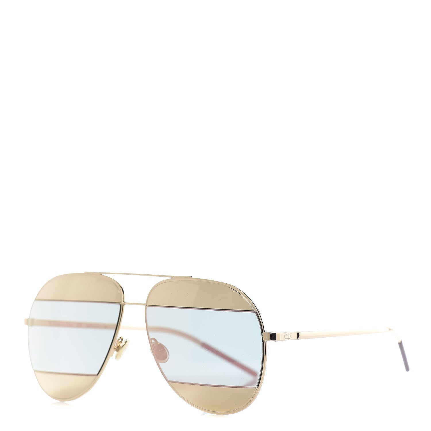 Christian Dior Split 1 Aviator Sunglasses Rose Gold 1 of 8