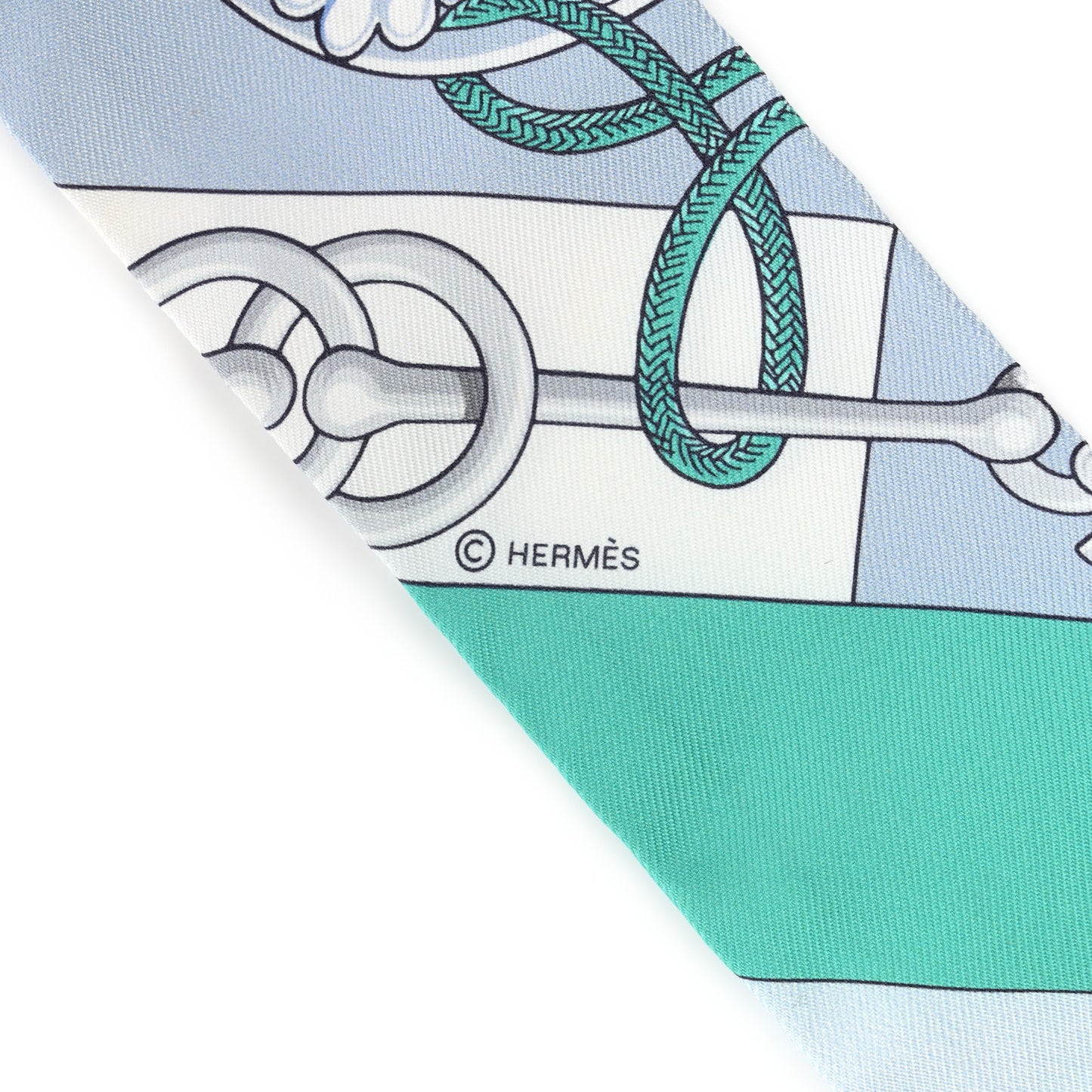 Silk Cliquetis Twilly Ciel White Menthol