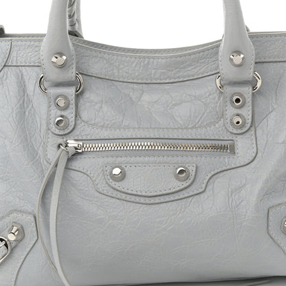 Balenciaga Agneau Arena Classic Silver Hardware Small Le City Light Grey 8 of 10