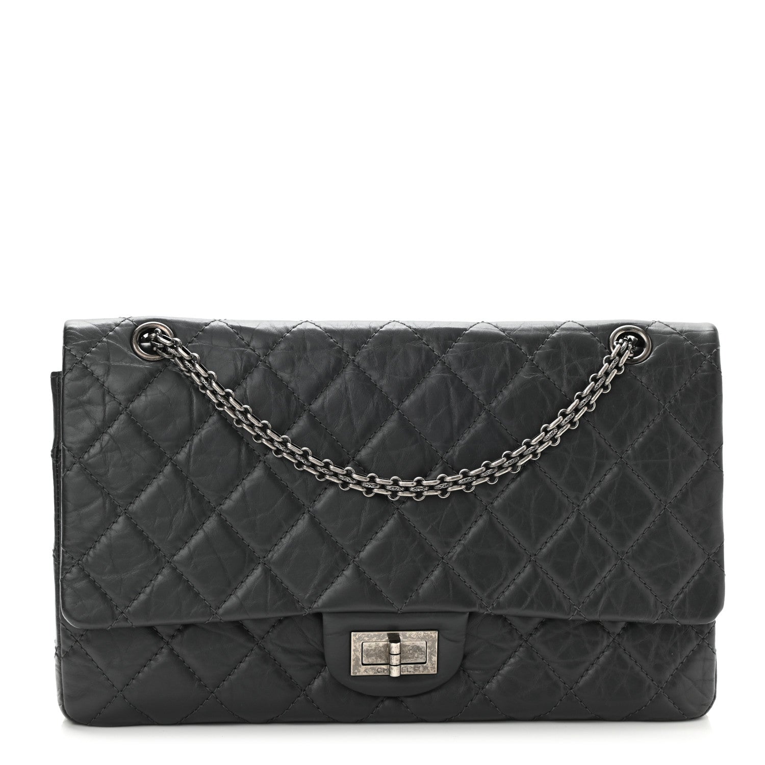 Chanel Aged Calfskin Quilted 2.55 Reissue 227 Flap Grey 1 of 8
