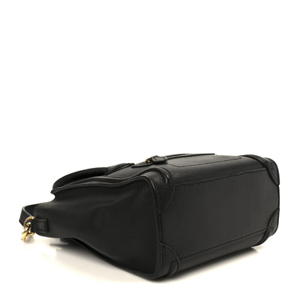 Celine Smooth Calfskin Nano Luggage Black 4 of 9