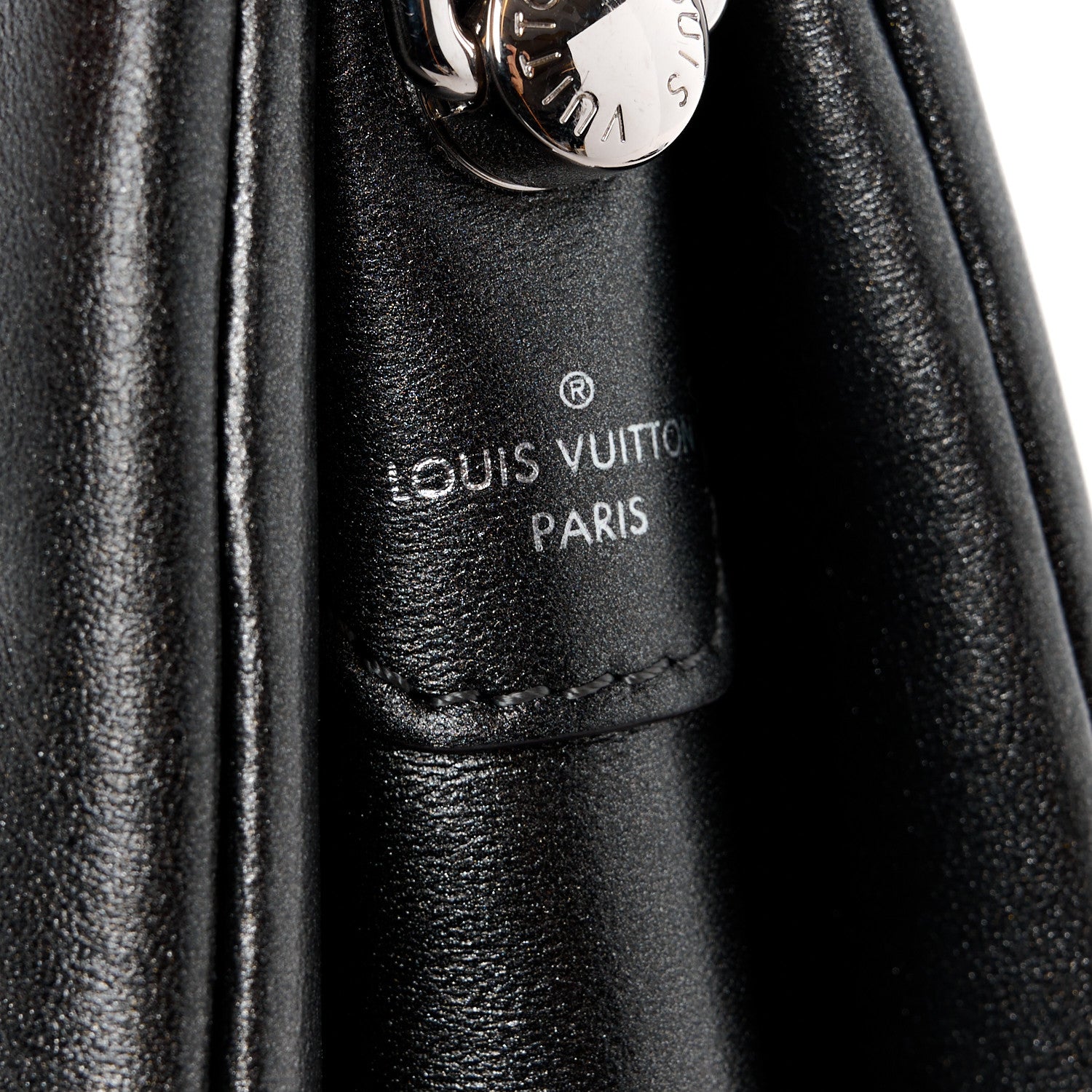 Louis Vuitton Lambskin Embossed Monogram Coussin PM Anthracite 9 of 12