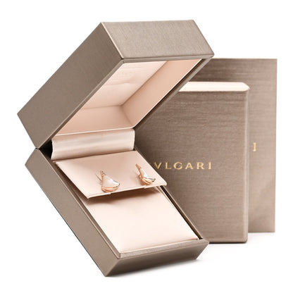 Bulgari 18K Rose Gold Diamond Mother of Pearl Divas' Dream Stud Earrings 5 of 5