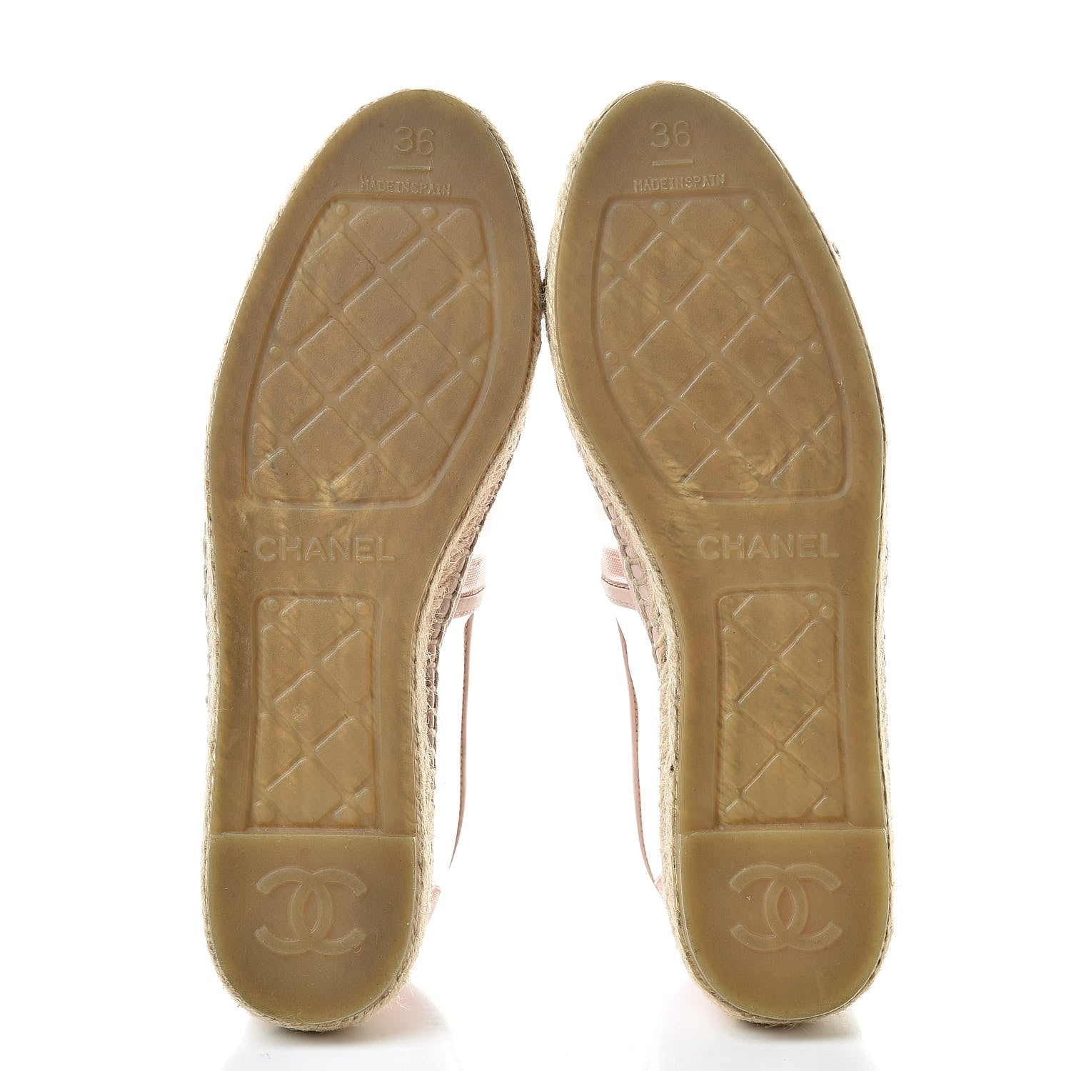 Chanel Mesh Grosgrain CC Espadrilles 36 Pink 5 of 10