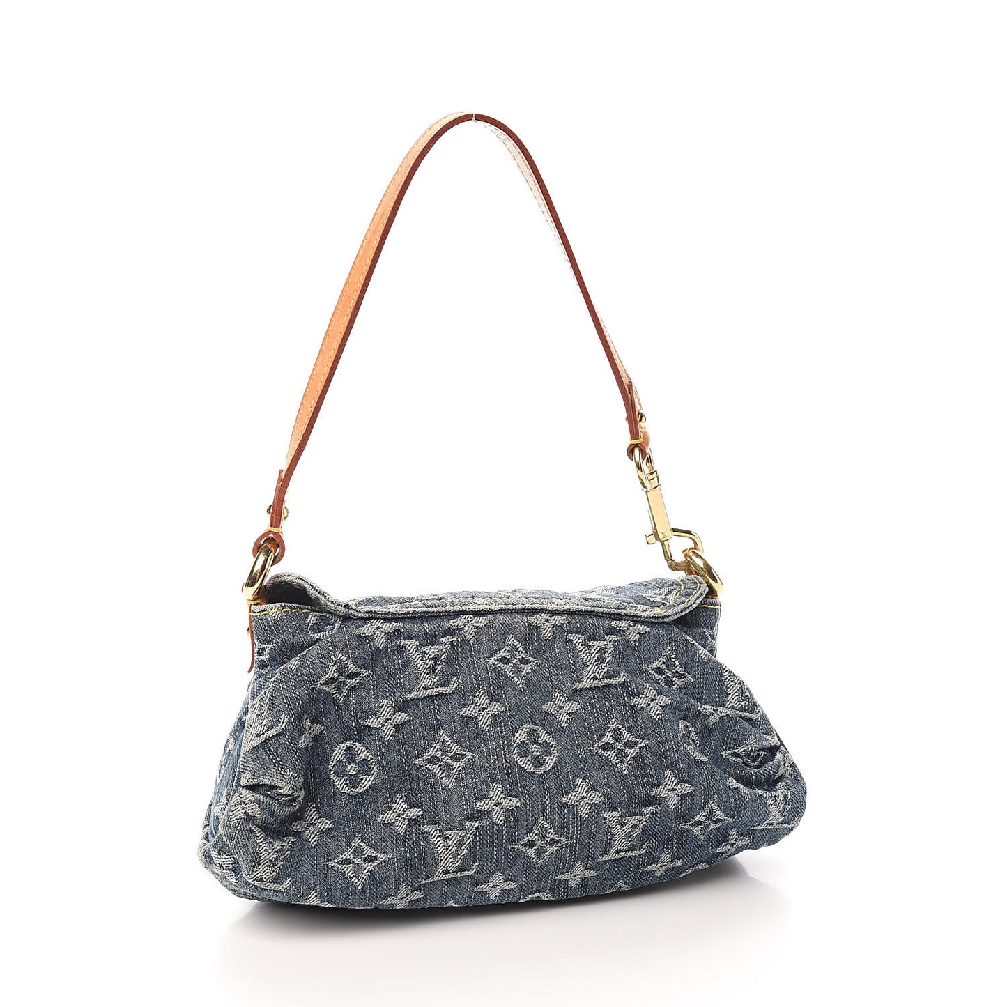 Monogram Denim Mini Pleaty Blue