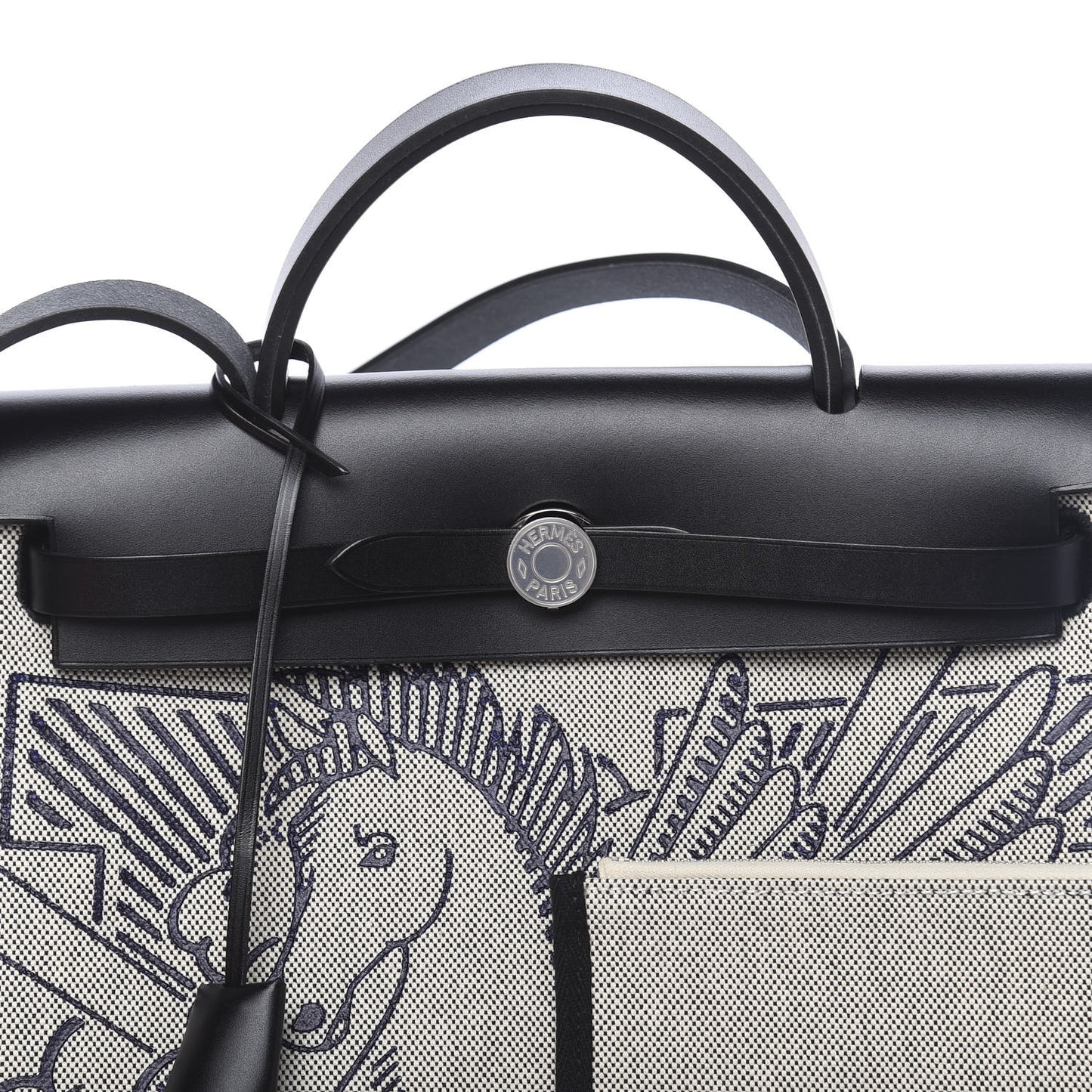 Vache Hunter Toile H Pegase Pop Herbag Zip Retourne 31 PM Bleu Indigo Ecru Black