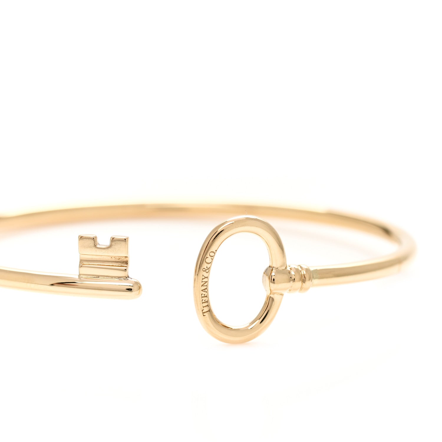 Tiffany 18K Yellow Gold Keys Wire Bracelet 3 of 5