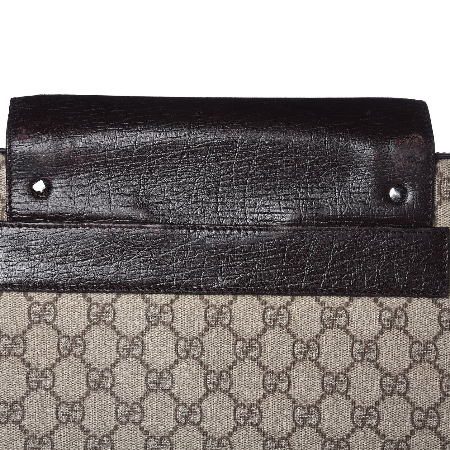 GG Plus Monogram Small Web Trolley Brown
