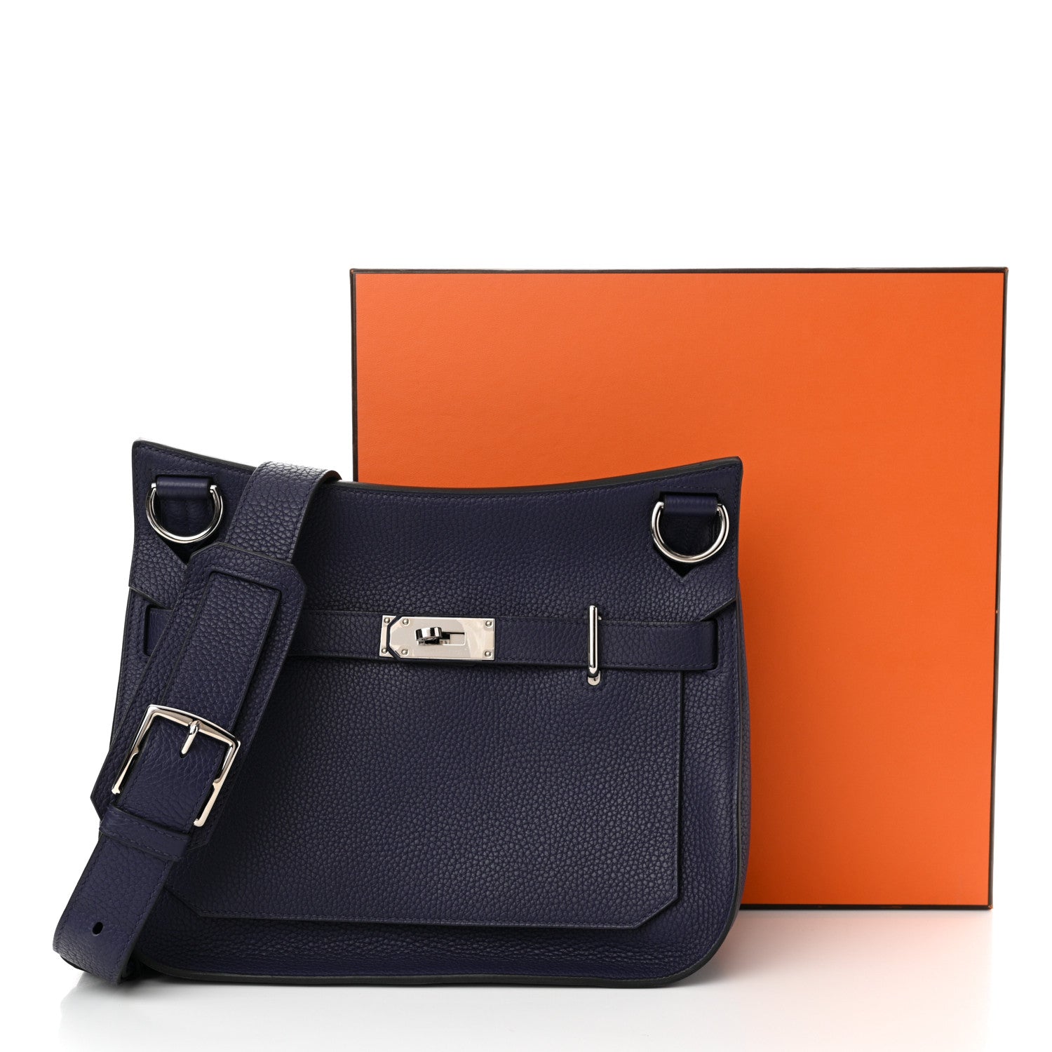 Hermes Taurillon Clemence Jypsiere 31 Bleu Encre 13 of 13