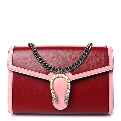 Gucci Azalea Calfskin Enamel Mini Dionysus Chain Wallet New Cherry Red Wild Rose Off White 1 of 11