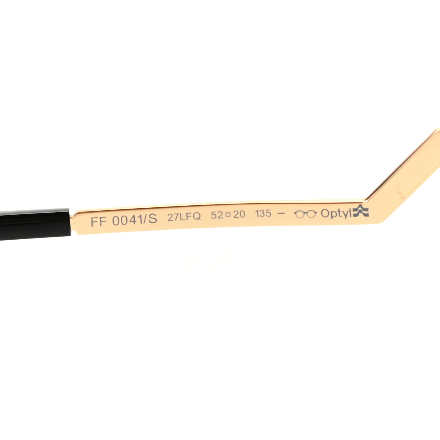 Fendi Metal Iridia Cat Eye Sunglasses FF 0041/S Gold 7 of 8