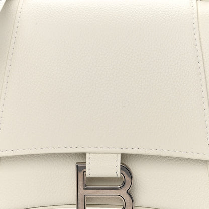 Balenciaga Grained Calfskin Small Hourglass Top Handle Bag White 7 of 9