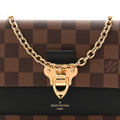 Louis Vuitton Damier Ebene Vavin Chain Wallet Black 7 of 9