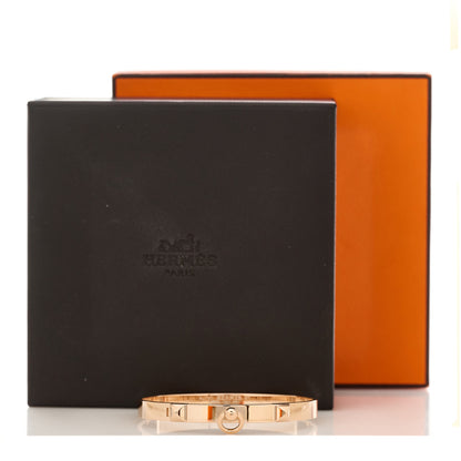 Hermes 18K Rose Gold PM Collier De Chien Bracelet ST 4 of 4