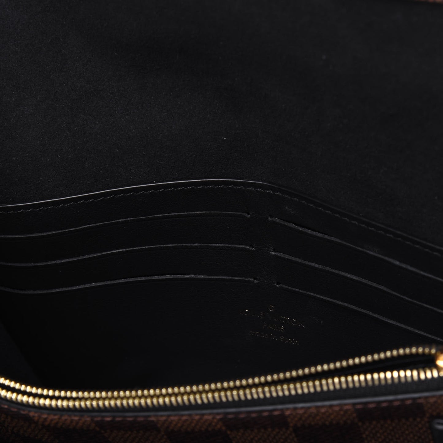 Damier Ebene Vavin Chain Wallet Black