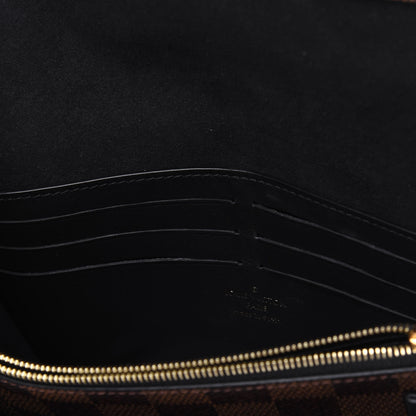 Louis Vuitton Damier Ebene Vavin Chain Wallet Black 9 of 12